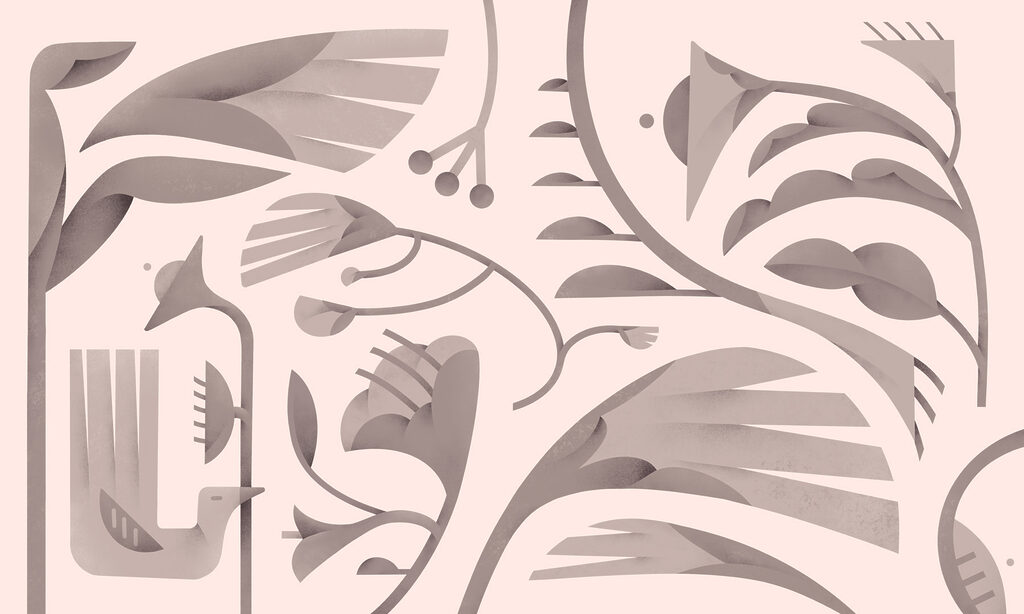 Floral patterns in soft shades Floral patterns in soft shades