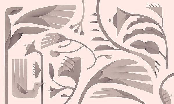 Floral patterns in soft shades Floral patterns in soft shades