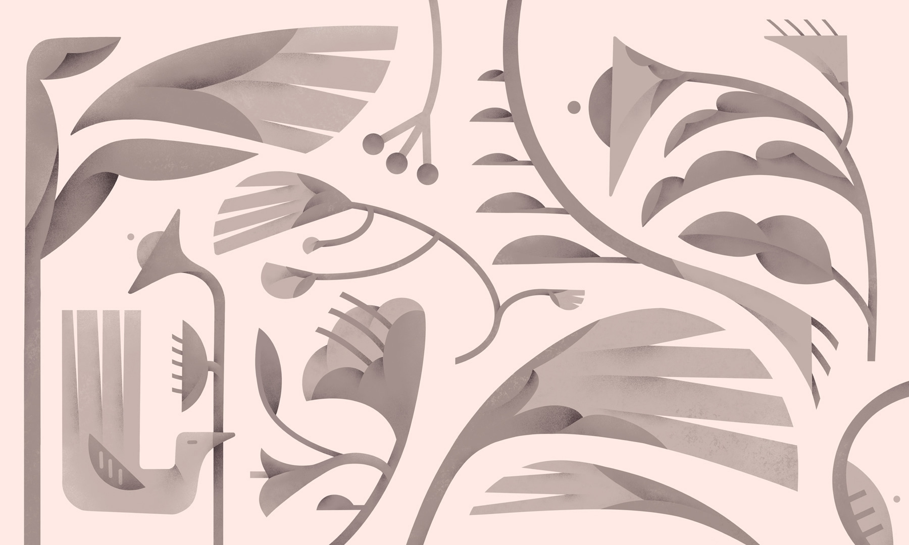 Floral patterns in soft shades Floral patterns in soft shades