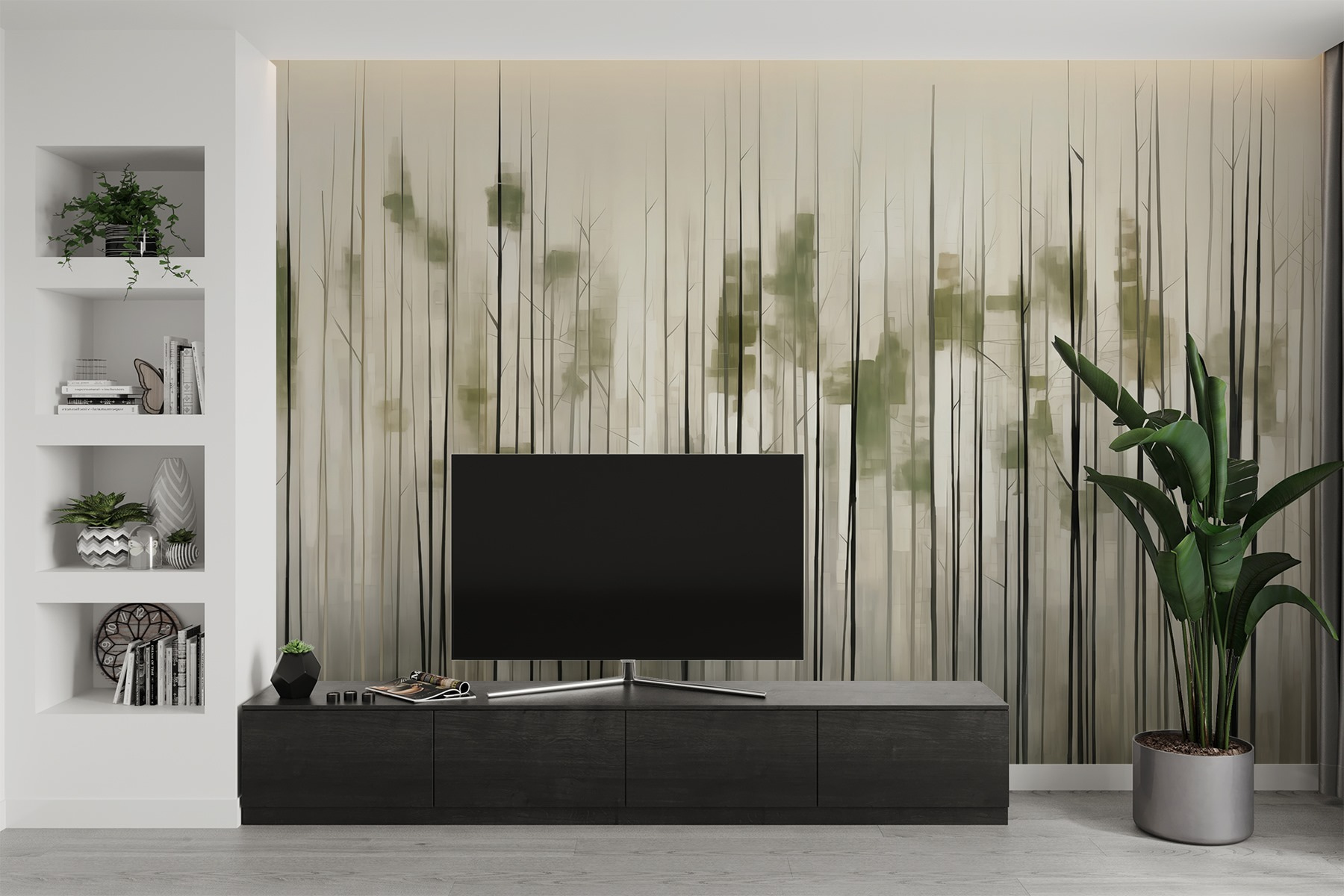 Group of trees in a forest