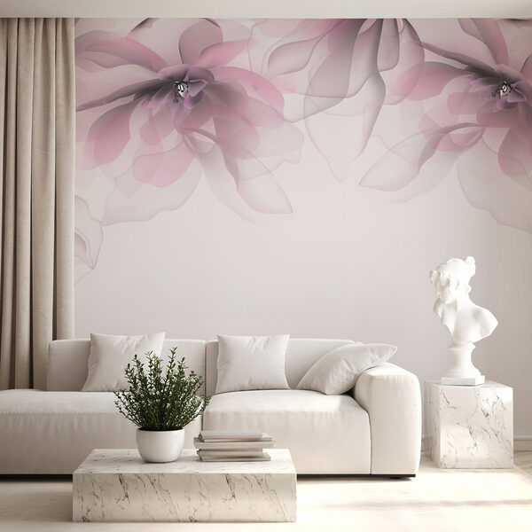 Wall murals Group of pink flowers