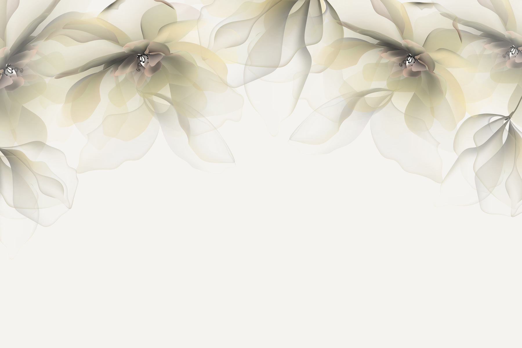 White and beige flowers