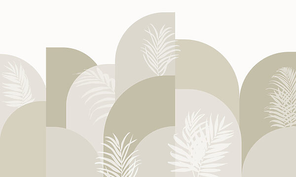 White leaves on a gray background