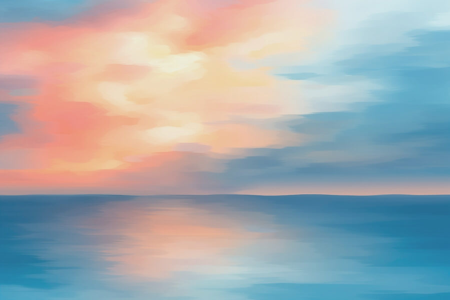 Wall murals Blue and pink sky over water - Image 4