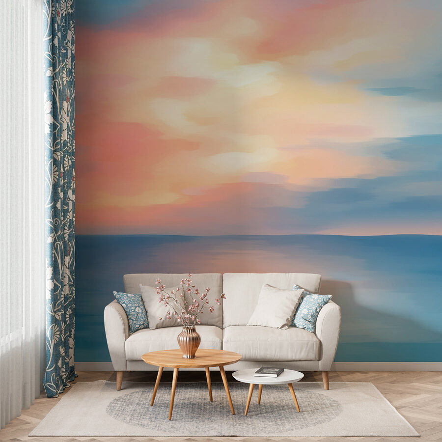 Wall murals Blue and pink sky over water - Image 3