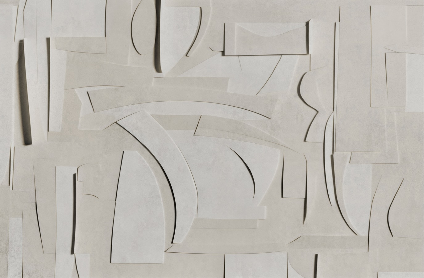 White paper cut out of various shapes White paper cut out of various shapes