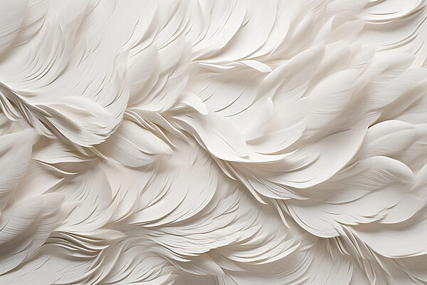 White feathers on a surface White feathers on a surface