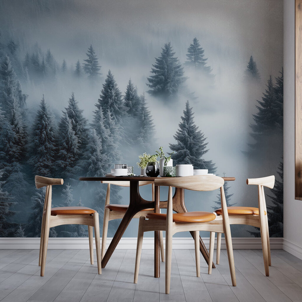 Group of trees covered in snow