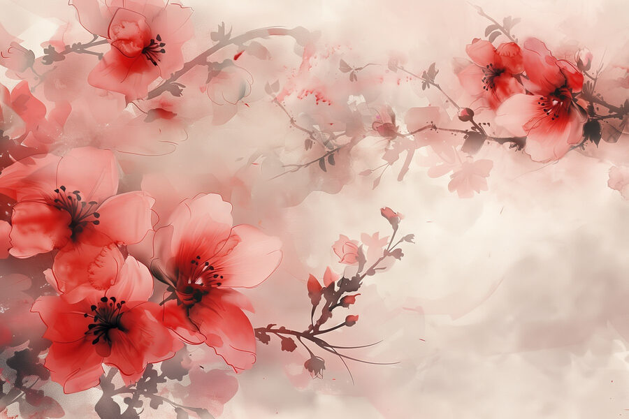 Wall murals Delicate blooms in soft hues. - Image 6