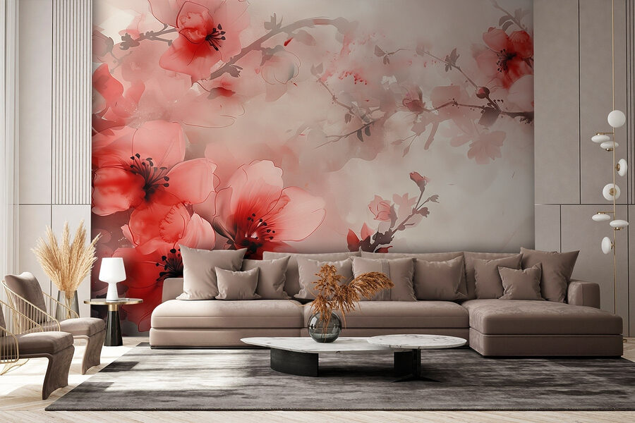 Wall murals Delicate blooms in soft hues. - Image 2
