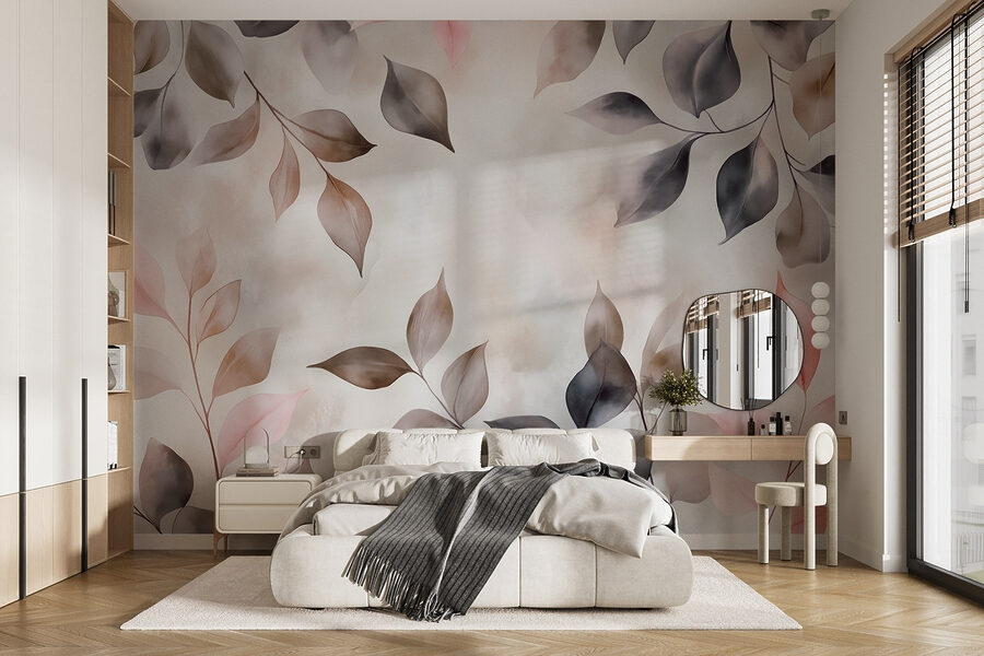 Soft hues dance among gentle leaves Soft hues dance among gentle leaves