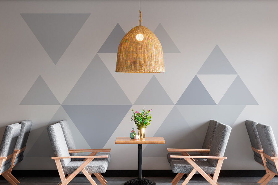 Group of triangles in a row Group of triangles in a row