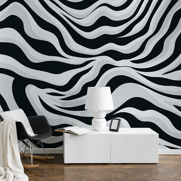 Black and white striped pattern Black and white striped pattern