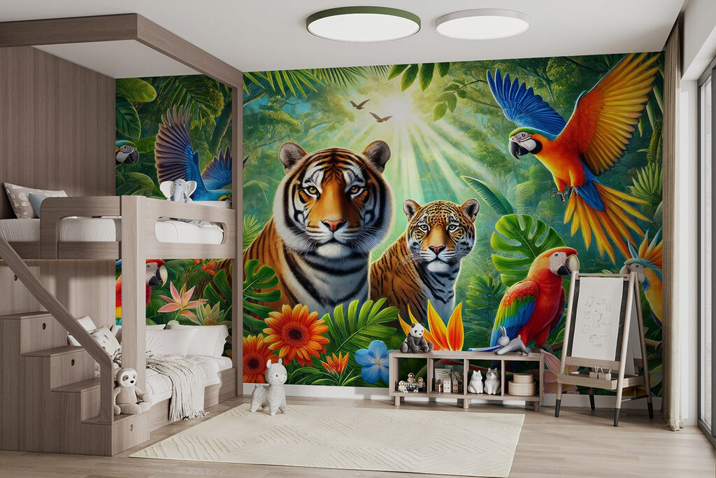 Group of animals in the jungle Group of animals in the jungle