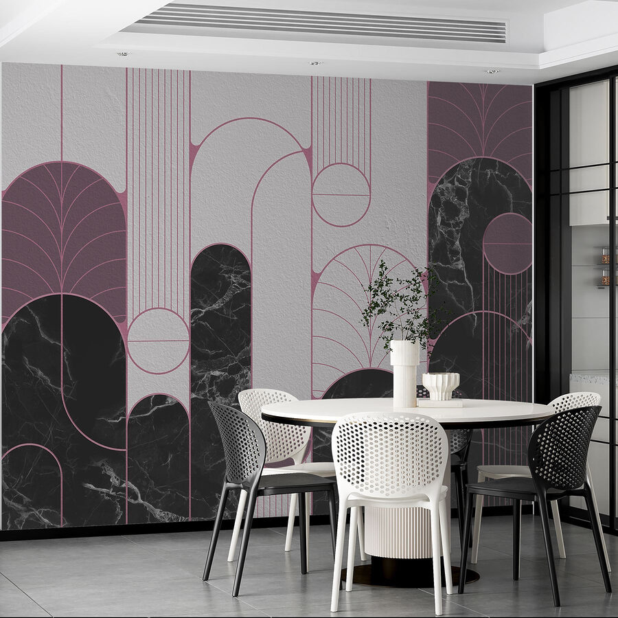 Black and white patterned wall Black and white patterned wall