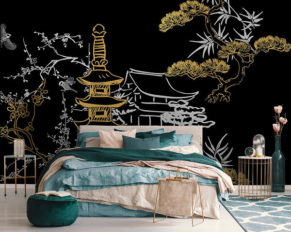 Elegant architecture in a serene landscape Elegant architecture in a serene landscape