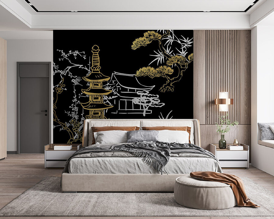 Elegant architecture in a serene landscape Elegant architecture in a serene landscape