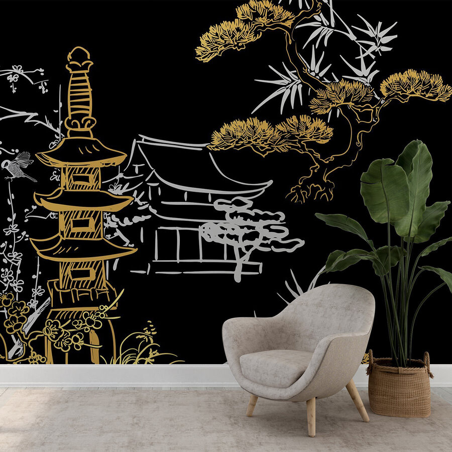 Elegant architecture in a serene landscape Elegant architecture in a serene landscape