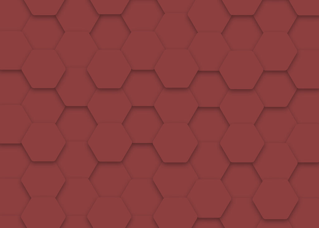 Red hexagons on a surface Red hexagons on a surface