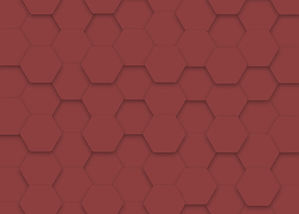 Red hexagons on a surface Red hexagons on a surface