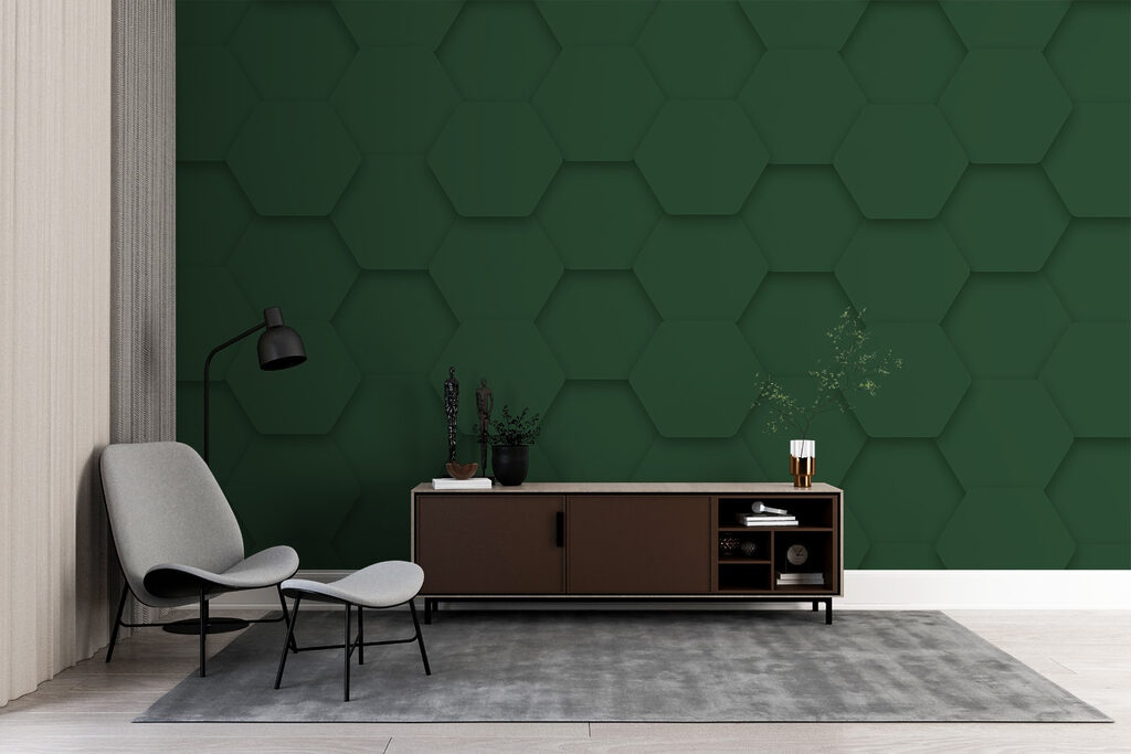 Green hexagons on a surface Green hexagons on a surface