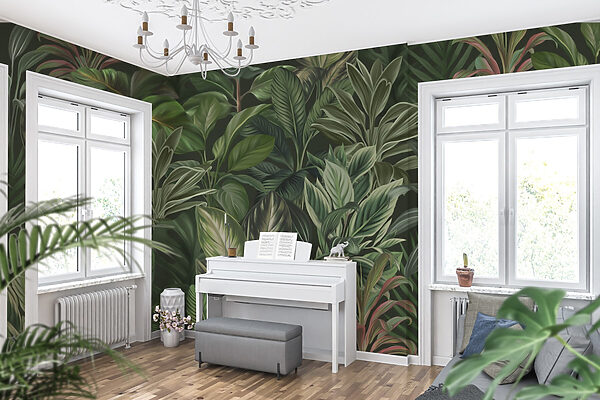 Wallpaper with many different types of leaves Wallpaper with many different types of leaves