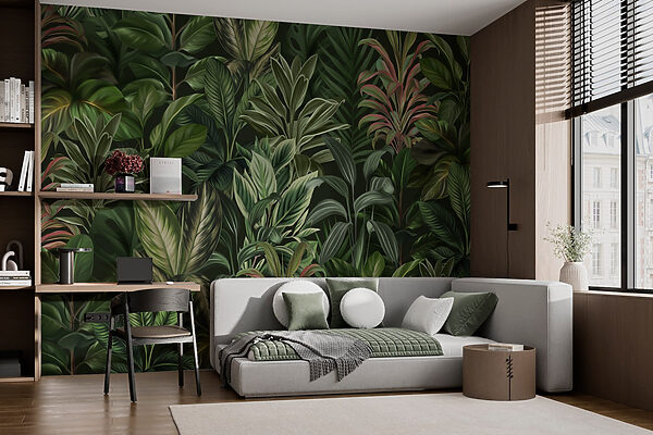 Wallpaper with many different types of leaves Wallpaper with many different types of leaves