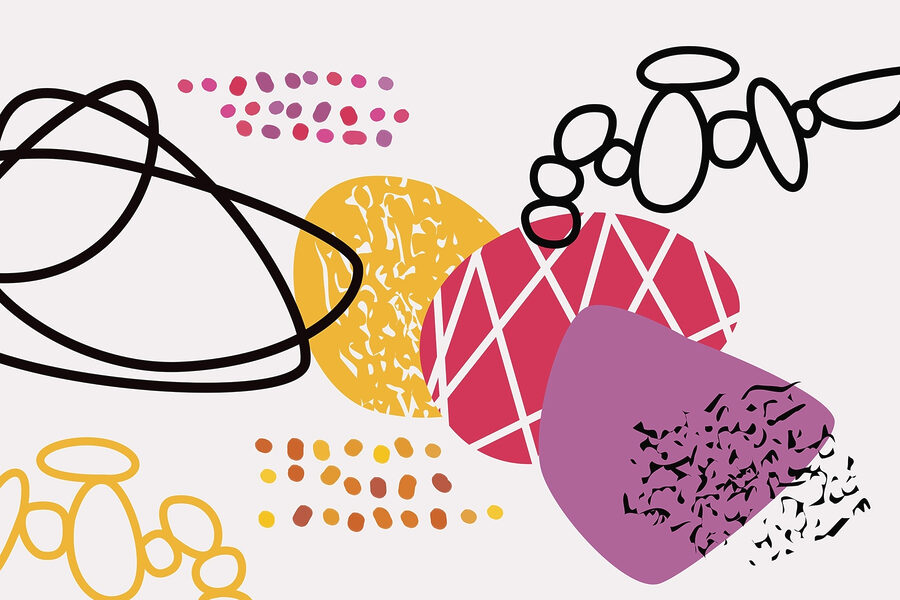Wall murals Colorful shapes and dots - Image 3