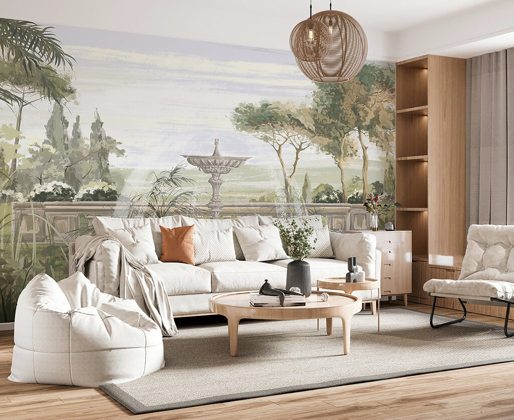 Water fountain in a garden Water fountain in a garden