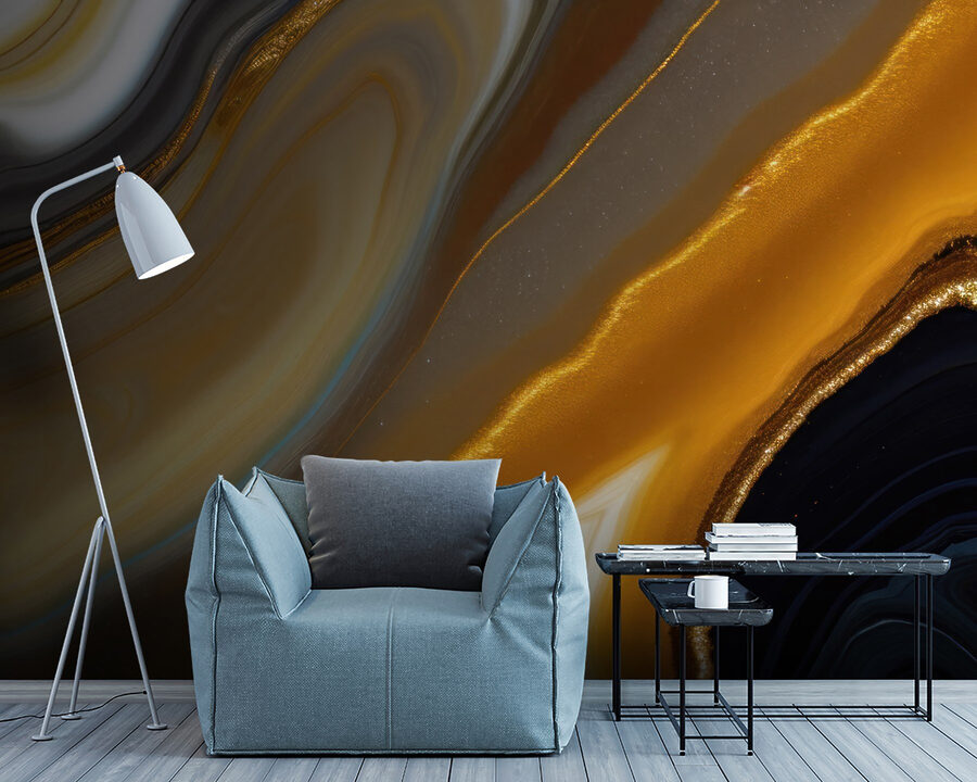 Abstract layers of rich colors.
