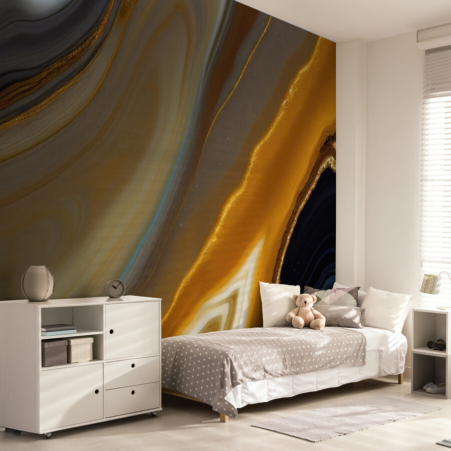 Abstract layers of rich colors.