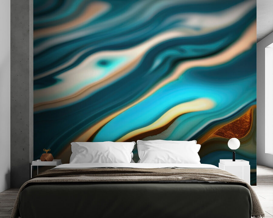 Wall murals Fluid patterns in vibrant hues