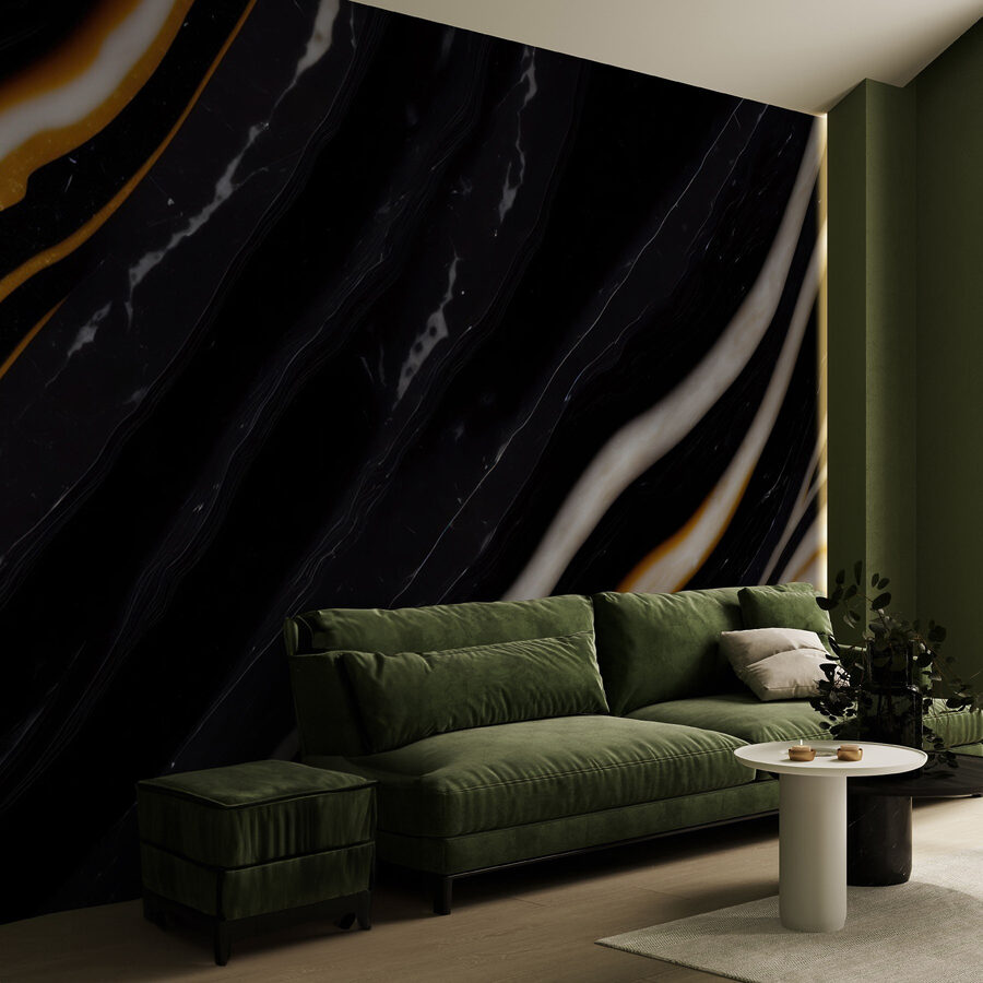 Wall murals Black and white marble - Image 2