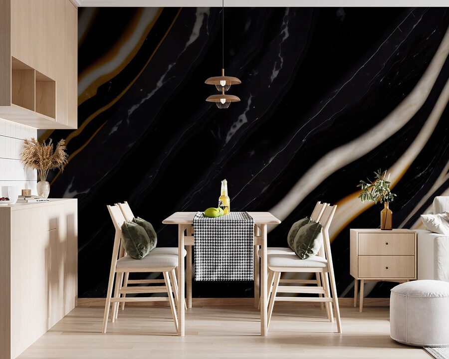 Wall murals Black and white marble - Image 4