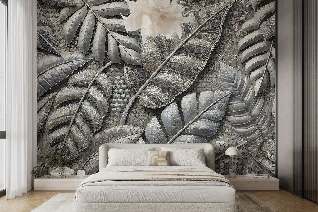 Textured leaves in muted tones Textured leaves in muted tones