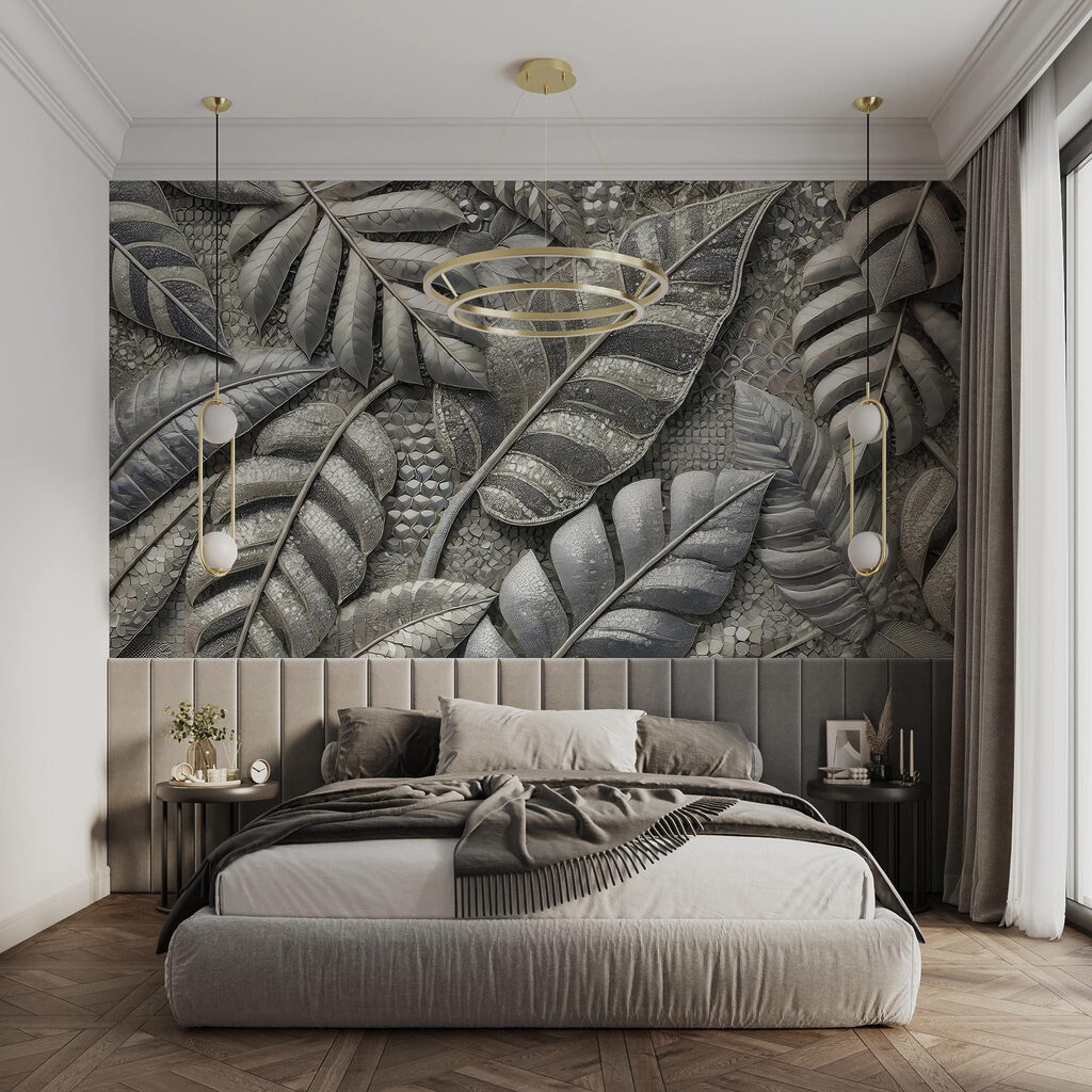 Textured leaves in muted tones Textured leaves in muted tones