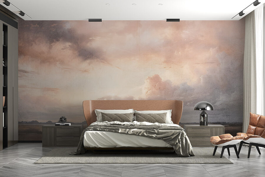 Landscape with a body of water and clouds Landscape with a body of water and clouds