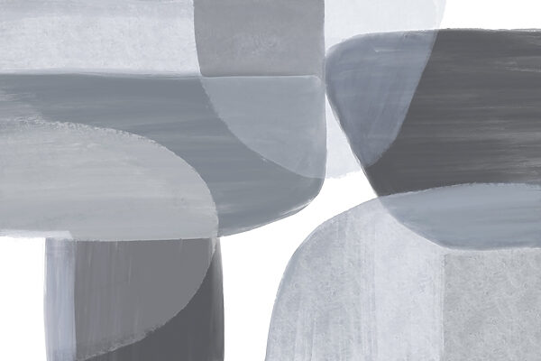 Grey and white art Grey and white art