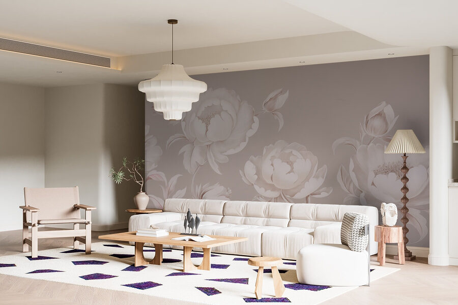 Wall murals Wallpaper with flowers - Image 2