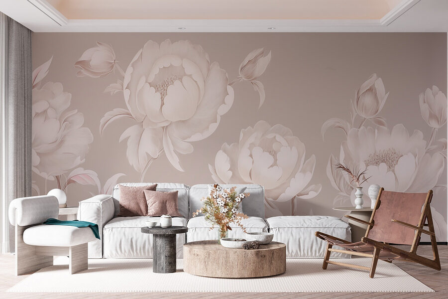Wall murals Wallpaper with flowers - Image 3