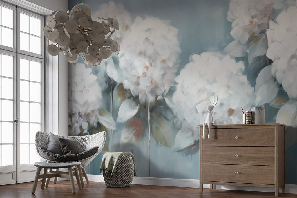 Painting of white flowers