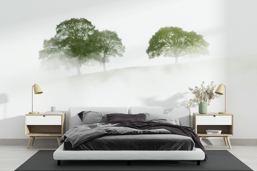 Trees in the fog