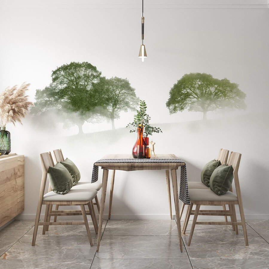 Trees in the fog