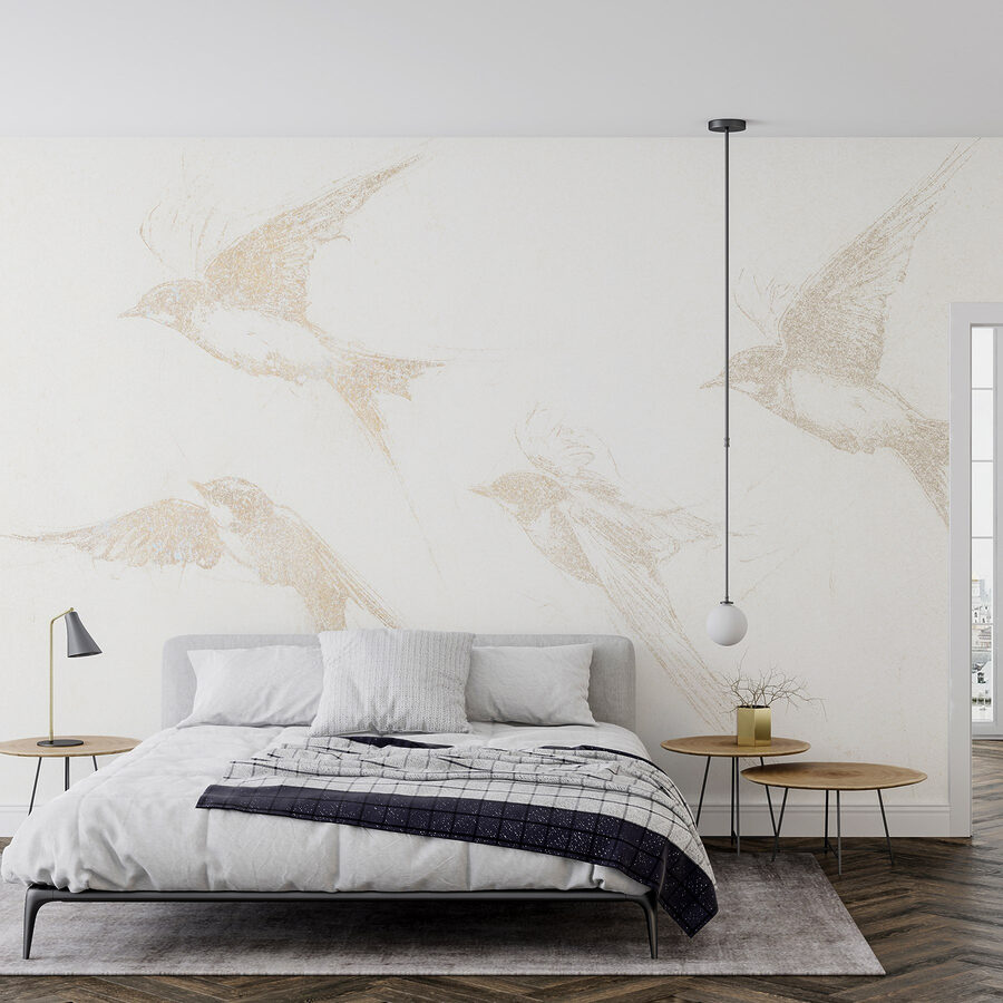Wall murals Group of birds flying
