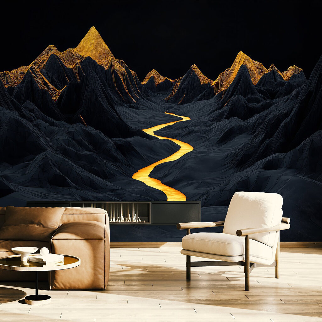 River running through a mountain range River running through a mountain range