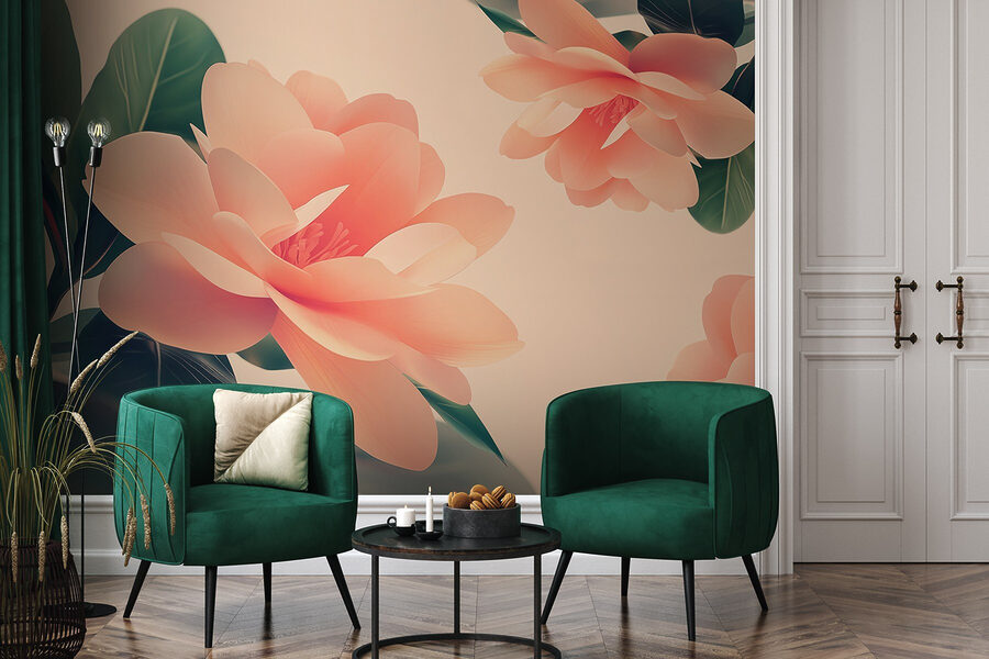Wall murals Delicate blooms in soft pastel hues - Image 3