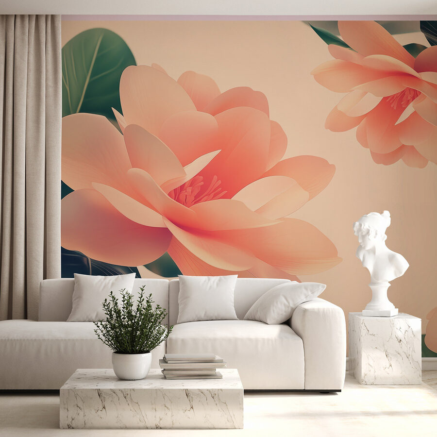Wall murals Delicate blooms in soft pastel hues - Image 4