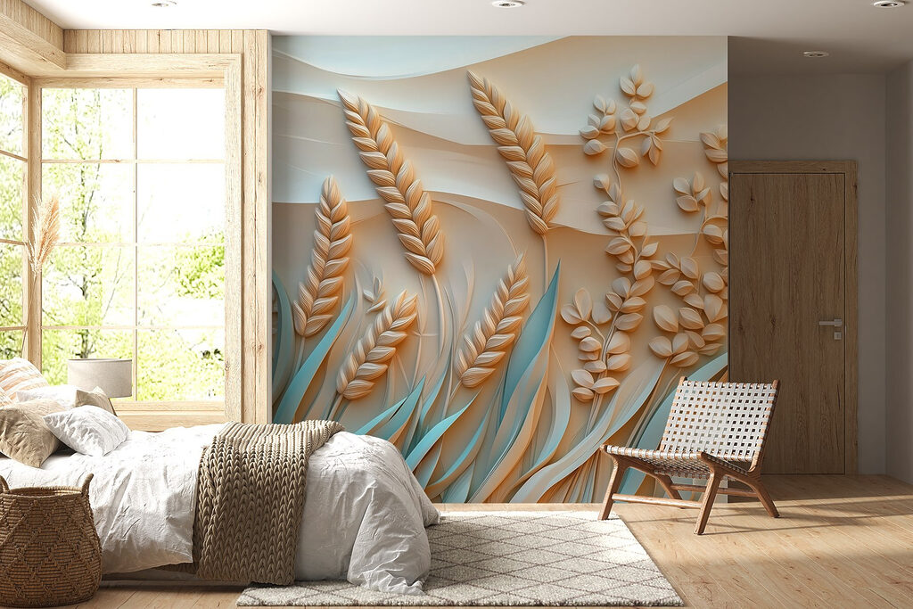 Wheat plants and leaves Wheat plants and leaves