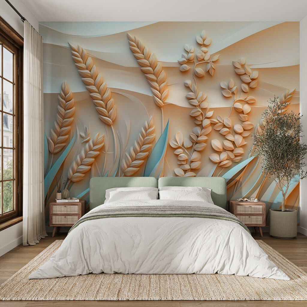 Wheat plants and leaves Wheat plants and leaves