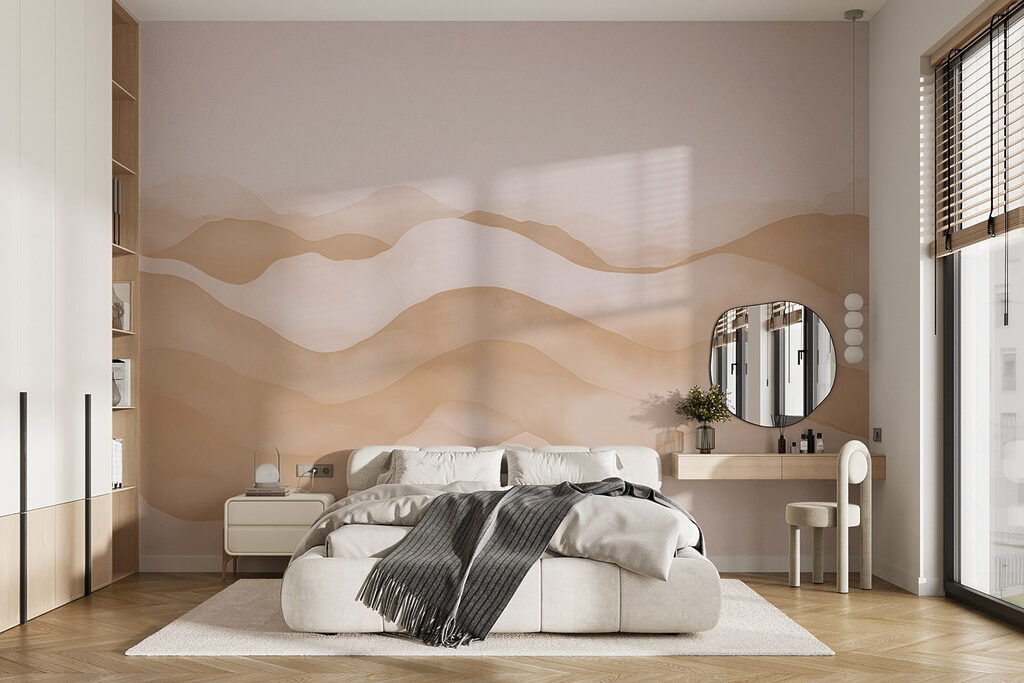 Tan and white waves Tan and white waves